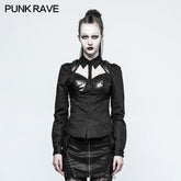 Y-788 Women Sexy Wild Rivet Punk Shirts With Hollow Out Design?-??Punk Rave Clothing