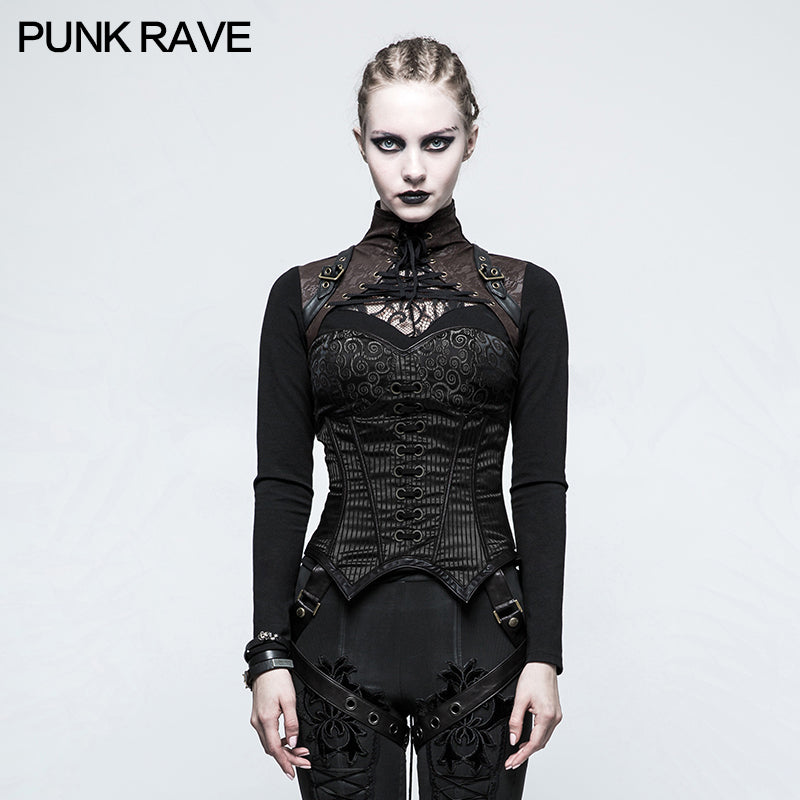 Y-783 Fashion Women Punk Accessories Corset With Removable Leather Leg Loops?-??Punk Rave Clothing