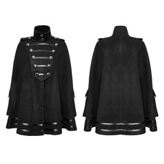 Y-765 Fashion Punk Coat Worsted Military Uniform Cloak For Women?-??Punk Rave Clothing
