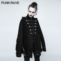 Y-765 Fashion Punk Coat Worsted Military Uniform Cloak For Women?-??Punk Rave Clothing