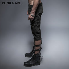 K-235 Original Design Leisure Cowboy Punk Pants?-??Punk Rave Clothing