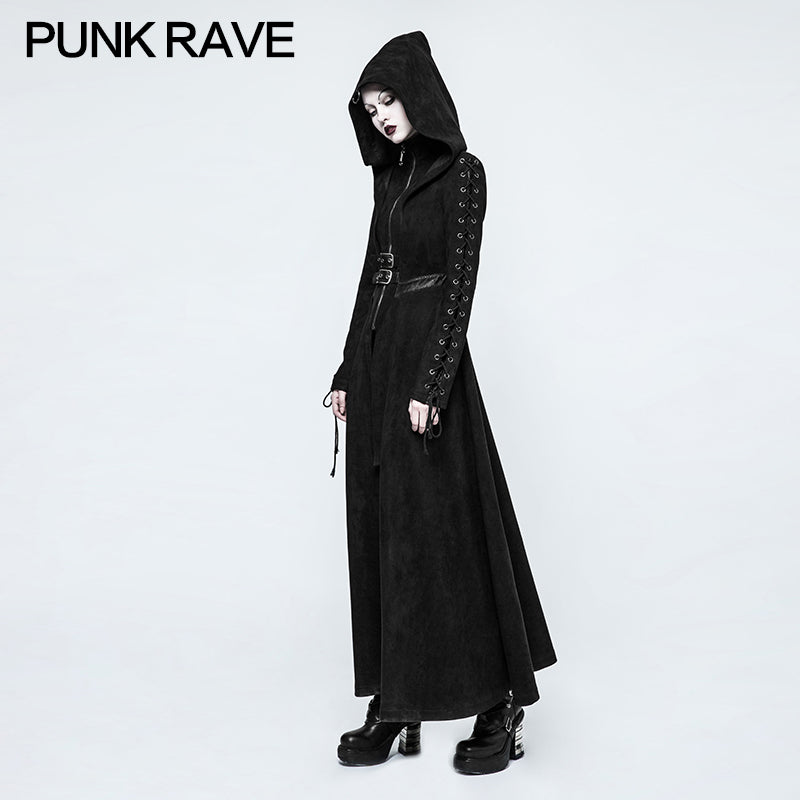 Y-780 Women Dark Angel Long Gothic Coat Hooded Fake Two Piece?-??Punk Rave Clothing