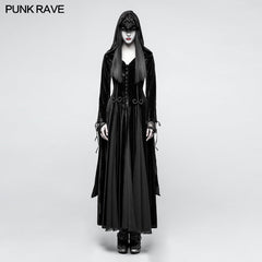 Y-797 Embroidered Dark Goddess Long Velvet Gothic Coat For Women Byzantine Style?-??Punk Rave Clothing