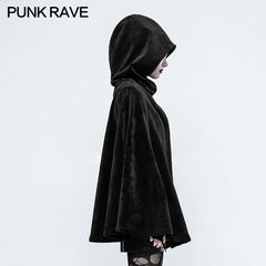 OPY-214 Women Witch black Gothic Coat Loose Style Heavy Velvet Cloak?-??Punk Rave Clothing
