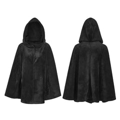 OPY-214 Women Witch black Gothic Coat Loose Style Heavy Velvet Cloak?-??Punk Rave Clothing