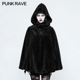 OPY-214 Women Witch black Gothic Coat Loose Style Heavy Velvet Cloak?-??Punk Rave Clothing
