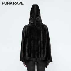 OPY-209 Women Chinese Sleeve Velvet Gothic T-shirts With Long Witch Hat?-??Punk Rave Clothing