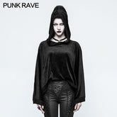 OPY-209 Women Chinese Sleeve Velvet Gothic T-shirts With Long Witch Hat?-??Punk Rave Clothing