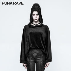 OPY-209 Women Chinese Sleeve Velvet Gothic T-shirts With Long Witch Hat?-??Punk Rave Clothing
