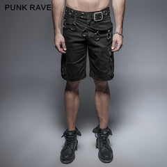 K-236 Newest black Spring Rock Metallic Fifth Punk Pants?-??Punk Rave Clothing