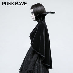 Y-782 Velvet Positioning Necking Cape Gothic Accessories Lace Flowers Cloak?-??Punk Rave Clothing