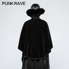 Y-782 Velvet Positioning Necking Cape Gothic Accessories Lace Flowers Cloak?-??Punk Rave Clothing