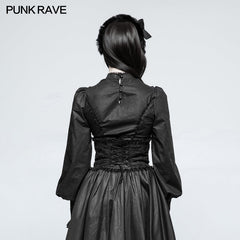 LY-063 Lolita Style Leg-of-mutton Sleeve Gothic Shirt With Lace Collar?-??Punk Rave Clothing