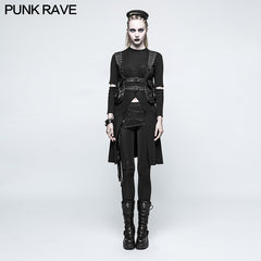 OPM-052 Mandarin Collar Slit Slim Punk Sweaters For Women?-??Punk Rave Clothing