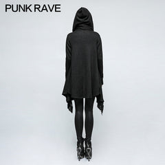 M-037 Daily Gothic Style Wool Double Layer Punk Sweaters With Butterfly Hole Design?-??Punk Rave Clothing