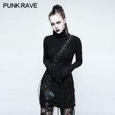 T-478 Personality Broken Seam Punk T-shirts With Stand-up Collar?-??Punk Rave Clothing