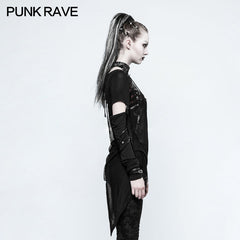 T-482 Japanese Printing Detachable Punk T-shirts Comfortable Two-piece Set For Women?-??Punk Rave Clothing