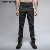 K-238 black Spring New Chinese Knot Skinny Gothic Pants?-??Punk Rave Clothing