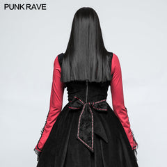 LT-009 Lolita Style High Neck Collar Lace Gothic Shirt With Palace Sleeves?-??Punk Rave Clothing