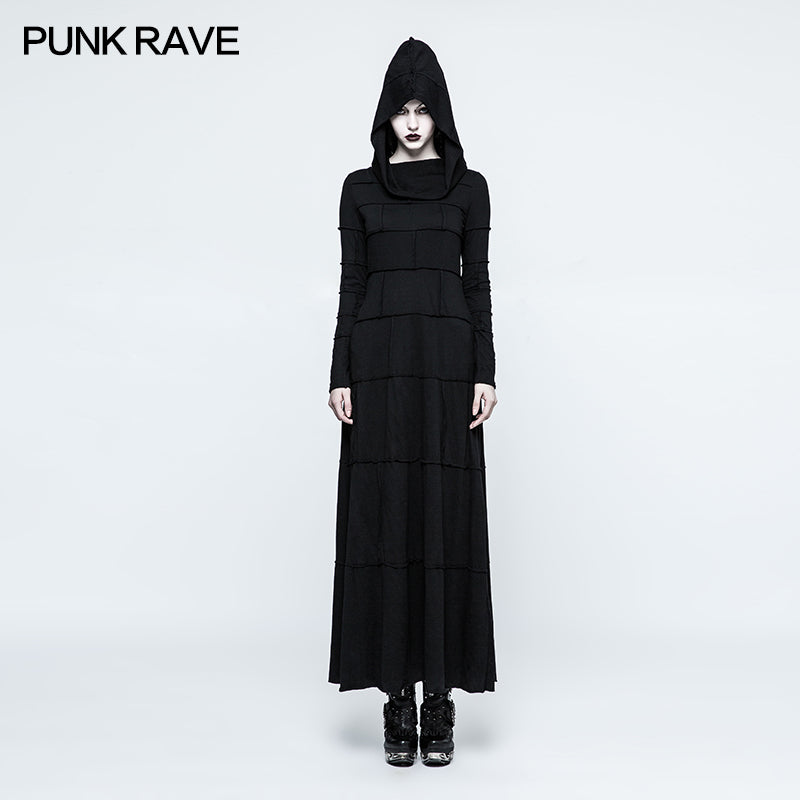 Q-327 Fashion Multi Split Hooded Punk Dress For Women?-??Punk Rave Clothing