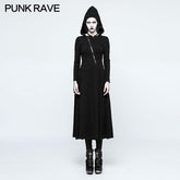 OPQ-199 Slim Sexy black Knitted Hooded Gothic Dresses With Hollow-out Back?-??Punk Rave Clothing