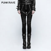 K-292 Twill Woven Armor Brush Gum Punk Pants With Rivet Decoration?-??Punk Rave Clothing