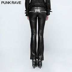 OPK-127 Locomotive Leather Punk Pants Special Suture With Zipper?-??Punk Rave Clothing