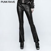 OPK-127 Locomotive Leather Punk Pants Special Suture With Zipper?-??Punk Rave Clothing