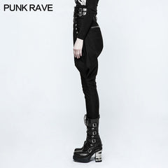 K-289 High Waist Classic Riding Breeches Gothic Pants Military Uniform?-??Punk Rave Clothing