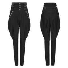 K-289 High Waist Classic Riding Breeches Gothic Pants Military Uniform?-??Punk Rave Clothing