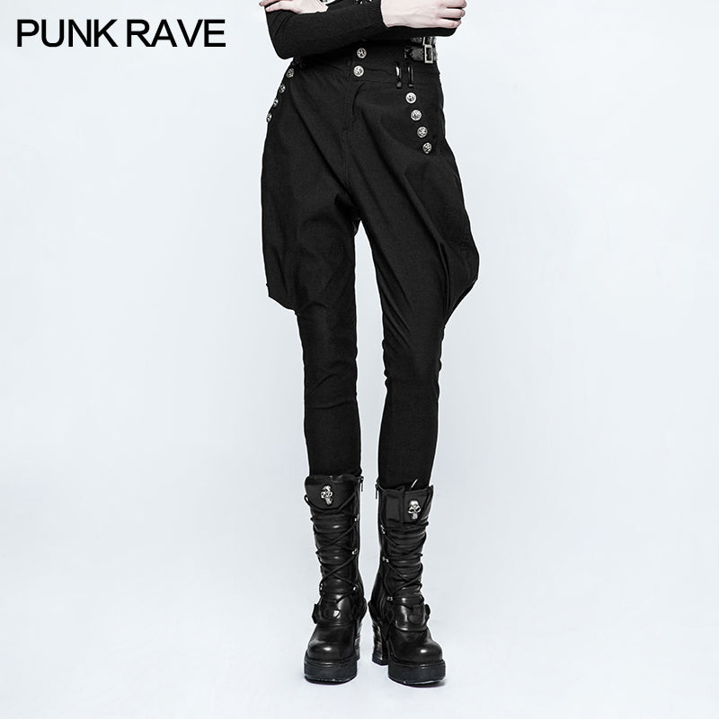 K-289 High Waist Classic Riding Breeches Gothic Pants Military Uniform?-??Punk Rave Clothing
