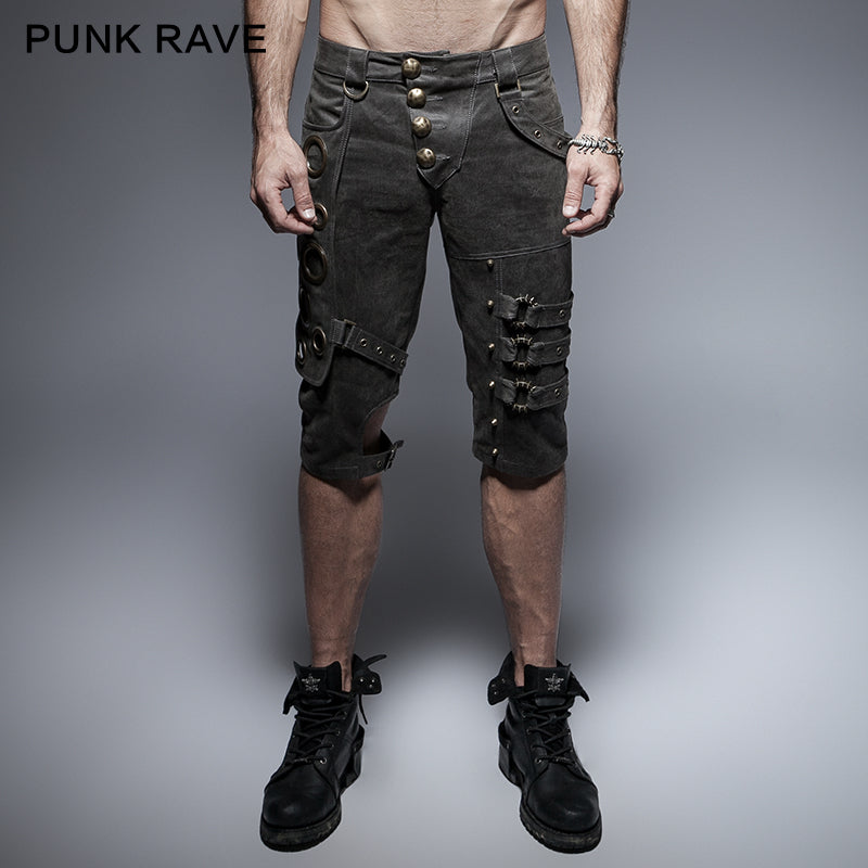 K-242 Spring Unique Designs black Rock Slim Punk Pants?-??Punk Rave Clothing