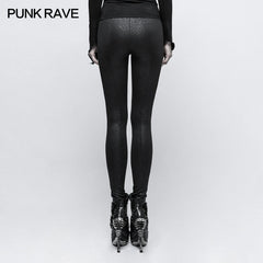 K-291 Slim Long Vintage Gothic Pants Leggings With Invisible Zipper?-??Punk Rave Clothing