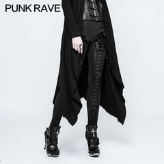 K-294 Thickened Minimalist Leather Gothic Pants Leggings With Tie Rope?-??Punk Rave Clothing