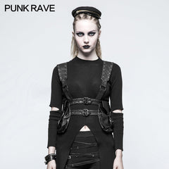 S-217 Exquisite Punk Accessories Multiple Eyelets Steampunk Suspenders?-??Punk Rave Clothing