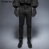 K-243 Spring Vintage Button Slim Feet Gothic Pants?-??Punk Rave Clothing