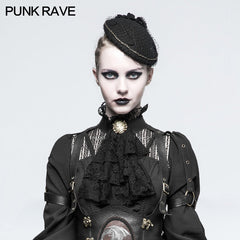 S-225 black Dual-use Lace Punk Accessories Necktie For Women?-??Punk Rave Clothing
