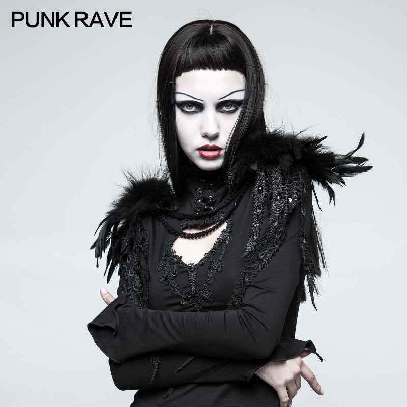 S-220 Gothic Accessories Leather Shoulder Knot With Phoenix-tail?-??Punk Rave Clothing