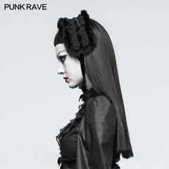 LS-046 Functional Stereo Gothic Accessories Lolita Collars Head Wear With Splicing Lace?-??Punk Rave Clothing