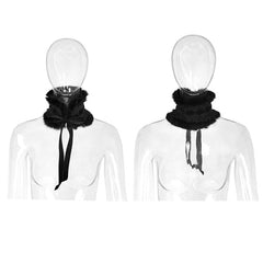 LS-046 Functional Stereo Gothic Accessories Lolita Collars Head Wear With Splicing Lace?-??Punk Rave Clothing