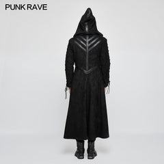 Y-780 Winter Velvet Dark Angel Long Gothic Coat With Large Hat?-??Punk Rave Clothing