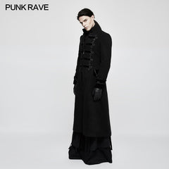 Y-798 Exquisite Gorgeous Long black Gothic Coat For Men?-??Punk Rave Clothing