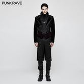 Y-814 Fashion Men Velvet Gothic Coat With Adjustable Buckle?-??Punk Rave Clothing