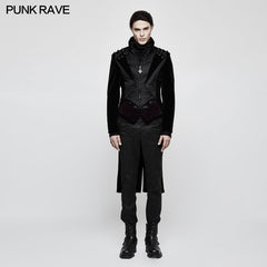 Y-814 Fashion Men Velvet Gothic Coat With Adjustable Buckle?-??Punk Rave Clothing
