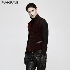 Y-813 High Quality Velvet Printing Gothic Vest For Men?-??Punk Rave Clothing