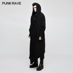 OPY-228 Loose Dark Death Punk Coat With Asymmetric Design?-??Punk Rave Clothing