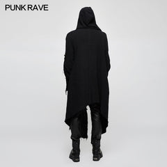 OPY-228 Loose Dark Death Punk Coat With Asymmetric Design?-??Punk Rave Clothing