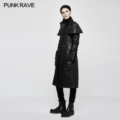 Y-802 Steampunk Gorgeous Vintage Leather Punk Coat Medium Style?-??Punk Rave Clothing