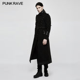 Y-766 Stand-collar Military Uniform Punk Jacket With Removable Belt?-??Punk Rave Clothing