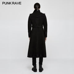 Y-766 Stand-collar Military Uniform Punk Jacket With Removable Belt?-??Punk Rave Clothing